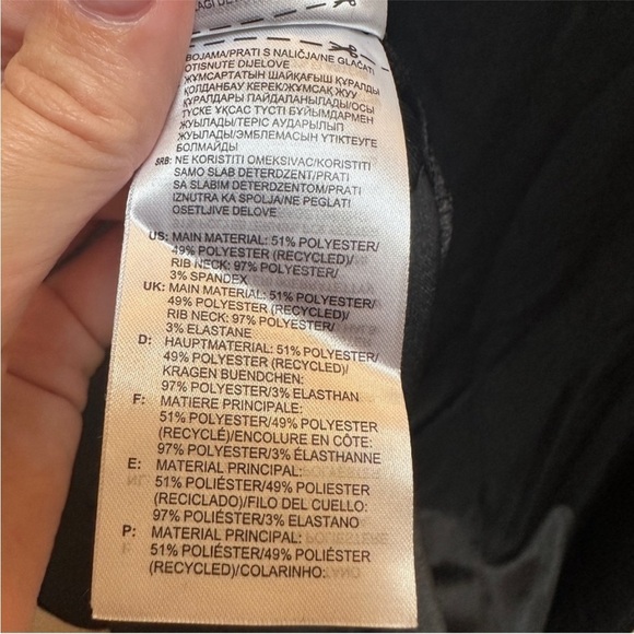 Adidas Women's Black Jersey Dress with Pink Highlights - Picture 5 of 5